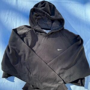 cropped Nike hoodie, dark gray